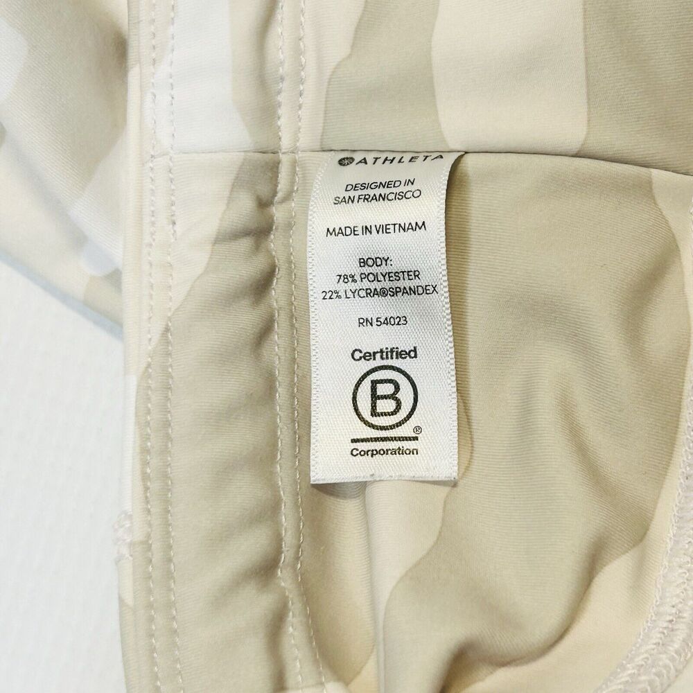 Athleta Womens Camo Contender 7/8 Tight leggings White Beige Size XS - Picture 13 of 13